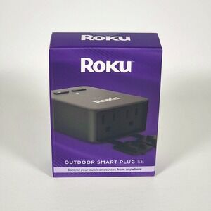 Roku PW1000R Smart Home Outdoor Smart Plug SE with Custom‎ Scheduling Brand New